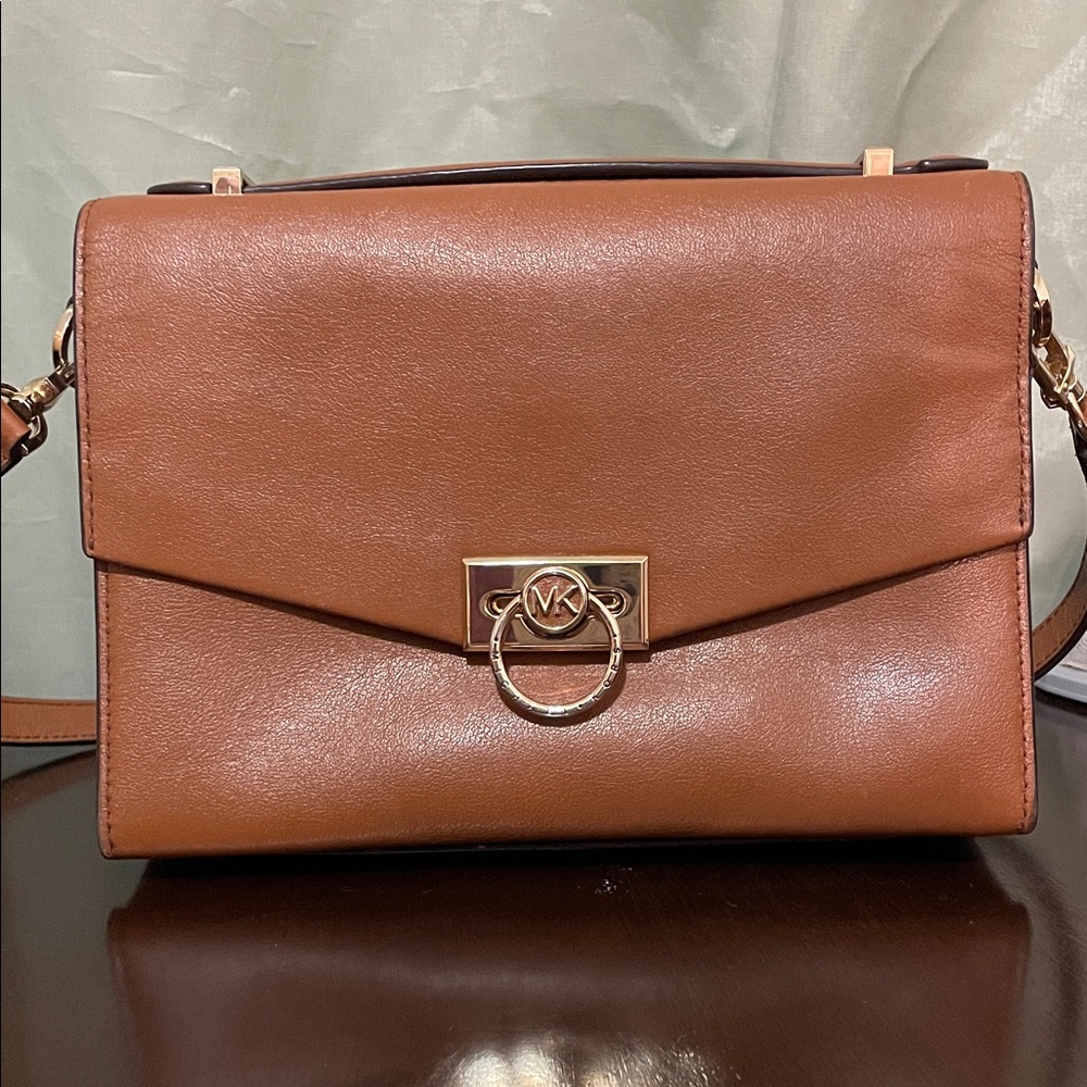Michael Kors Tan Leather Crossbody Bag